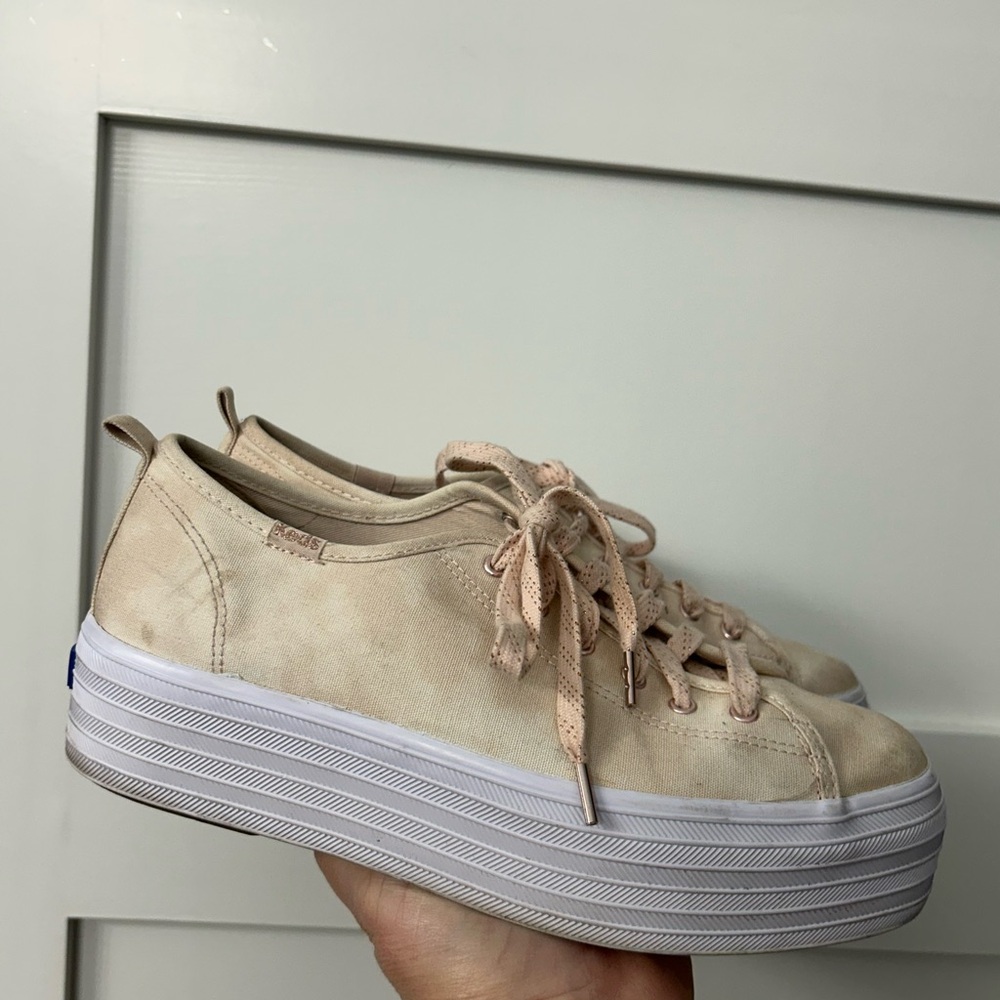 Keds Platform Sneakers Rose Gold Size 8 - Picture 2 of 10